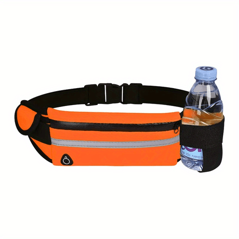 Kompakte Reflektierende Sport-Hüfttasche – Wasserdichter Handyhalter und Flaschenhalter für Laufen und Fitness