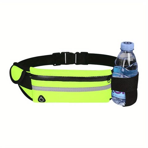 Kompakte Reflektierende Sport-Hüfttasche – Wasserdichter Handyhalter und Flaschenhalter für Laufen und Fitness