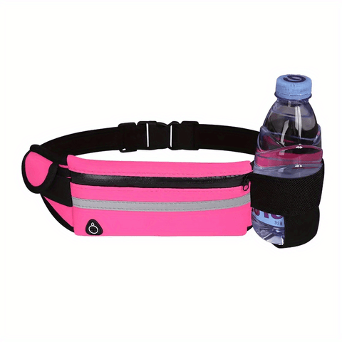 Kompakte Reflektierende Sport-Hüfttasche – Wasserdichter Handyhalter und Flaschenhalter für Laufen und Fitness