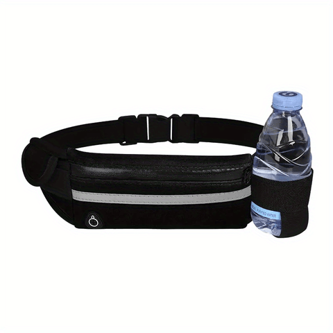 Kompakte Reflektierende Sport-Hüfttasche – Wasserdichter Handyhalter und Flaschenhalter für Laufen und Fitness