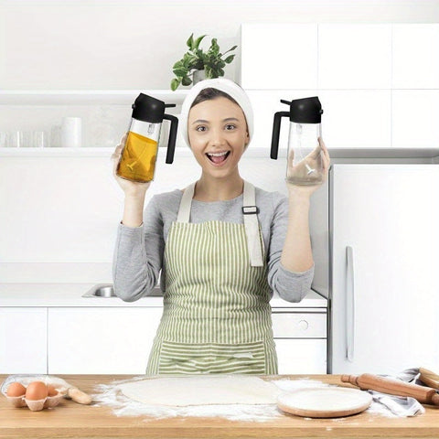2-in-1 Ölspender und Sprühflasche - Präzise Ölkontrolle für Küche und BBQ