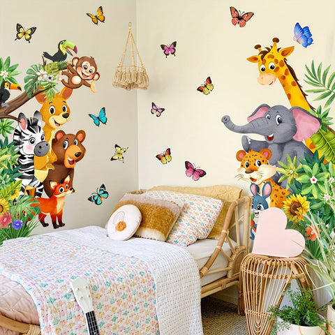 Bunte Tier Wandsticker - Spielspaß für die Kinder