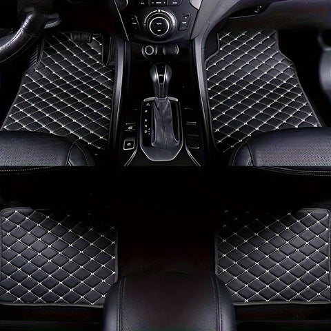 Luxe PU-Leder Fußmatten für Autos – Langlebig und Pflegeleicht