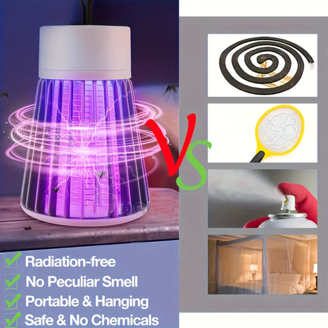 Wiederaufladbare Mückenlampe – 360° UV Elektrischer Schock Insektenvernichter