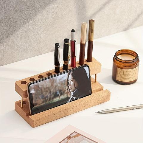 WalnussCraft Schreibtisch-Organizer – Elegant und Funktional in Einem