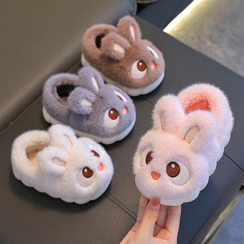 Plüsch Kaninchen Hausschuhe für Kinder - Für Bequeme Wintertage