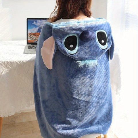 Disney Stitch Hoodie Decke – Warm und Niedlich für Sommerfilmabende oder Feiertage