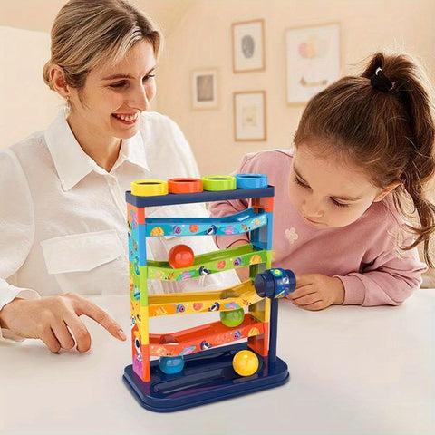 Buntes Ballen-Rolsystem – Lernspielzeug für Kinder