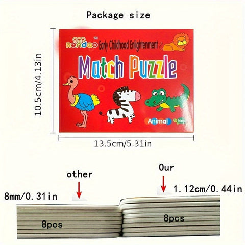 Bildungs-Puzzleset für Kinder – 16 Teile mit Lustigen Bildern von Berufen, Fahrzeugen und Gemüse