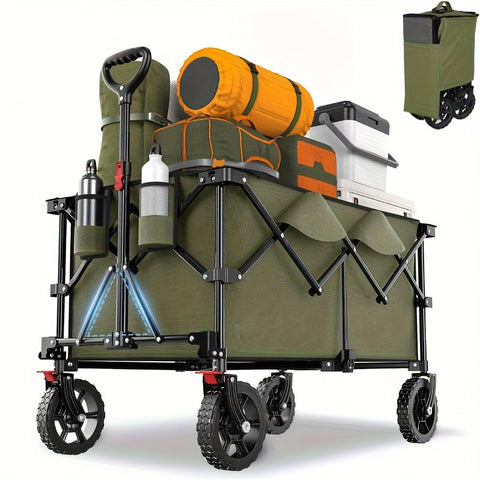 RuggedTrail Faltbare All-Terrain-Wagen – 200L Kapazität und 200kg Tragfähigkeit