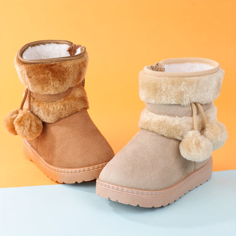 Niedliche Plüschstiefel für Mädchen - Für Wärme und Komfort