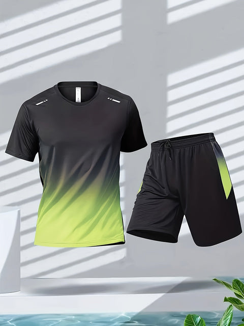 Dynamisches Sport T-Shirt und Shorts Set – Atmungsaktiv und Komfortabel für Aktive Tage