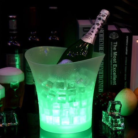 5L LED-beleuchteter Eiswürfelbehälter – Perfekt für Champagner und Bier
