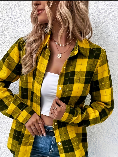 Lässige Karobluse – Stilvoll und Komfortabel für Frühling und Herbst