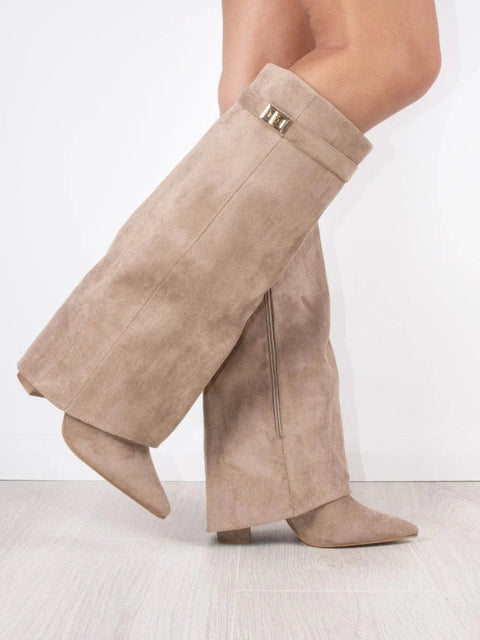 Luxe Wildleder Overknee Stiefel für Damen – Komfort und Klasse