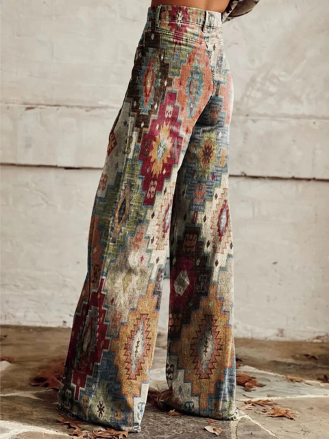 Boho Denim Statementhose – Für einen kreativen und freien Stil