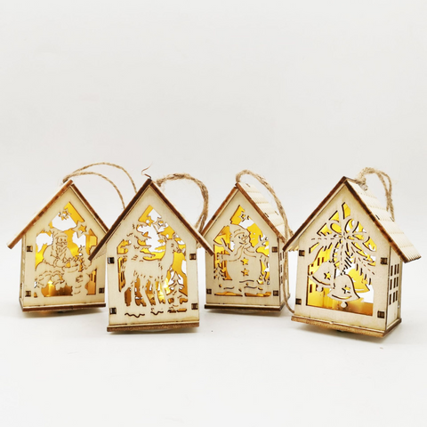 Holz Weihnachtsdekoration Set – Magisch und stimmungsvoll