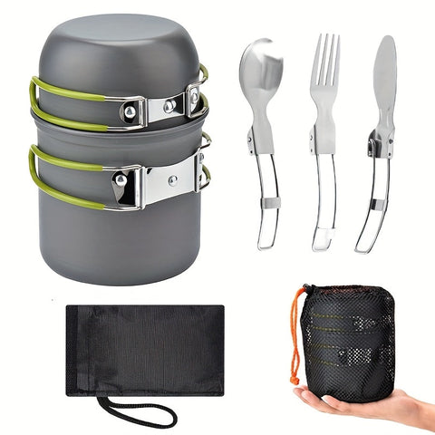 Faltbare Kochset aus Aluminiumlegierung – Leicht und Langlebig für Camping, Wandern und Picknicken