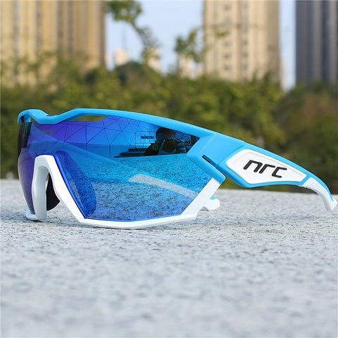 Polycarbonat Fahrradbrille mit 3 Gläsern – Winddichte Brille für Radfahren, Laufen und Outdoor-Aktivitäten
