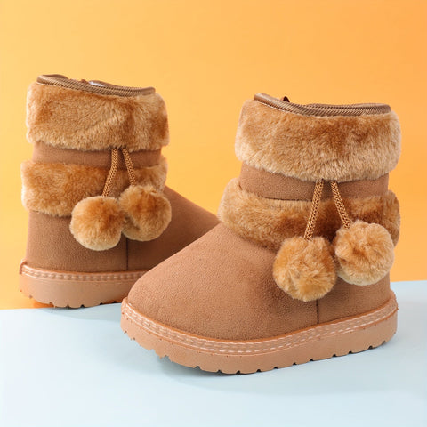 Niedliche Plüschstiefel für Mädchen - Für Wärme und Komfort
