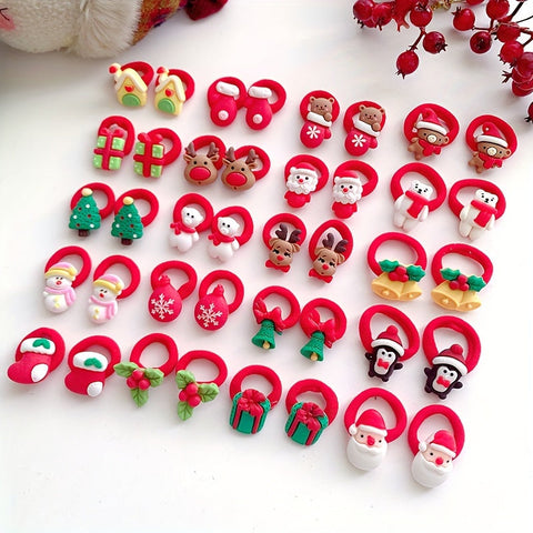 Festliche Weihnachts-Haarband-Set - 10 Stück für märchenhafte Stylings