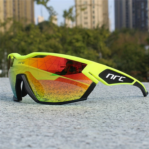 Polycarbonat Fahrradbrille mit 3 Gläsern – Winddichte Brille für Radfahren, Laufen und Outdoor-Aktivitäten