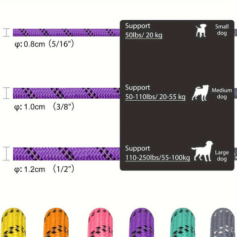 Reflektierende Hundeleine mit Gepolstertem Griff – Verstellbar und Langlebig für Alle Hunde