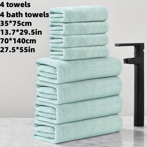 Weiche Korallenvelours Handtuchset – Absorbierend und Schnell Trocknend