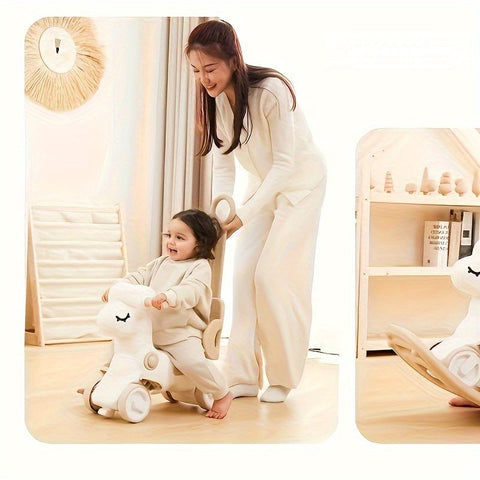 2-in-1 Baby Schaukelpferd und Laufrad - Sicheres und Lustiges Spielzeug