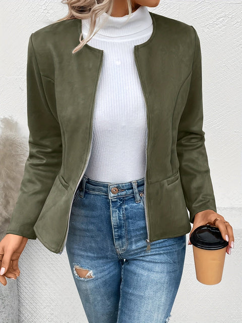 Slim Fit Stricktop mit Reißverschluss - Ein Must-Have für Jede Saison