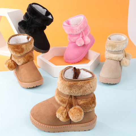 Niedliche Plüschstiefel für Mädchen - Für Wärme und Komfort