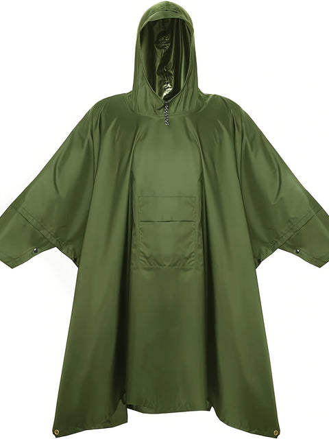 Wasserdichter 3-in-1 Poncho – Multifunktional und Atmungsaktiv für Wandern, Campen und Radfahren