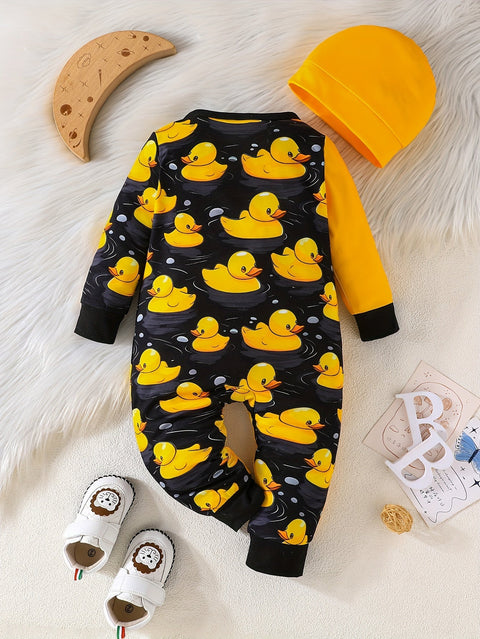 Fröhlicher Enten-Overall - Für Bequeme Spielmomente