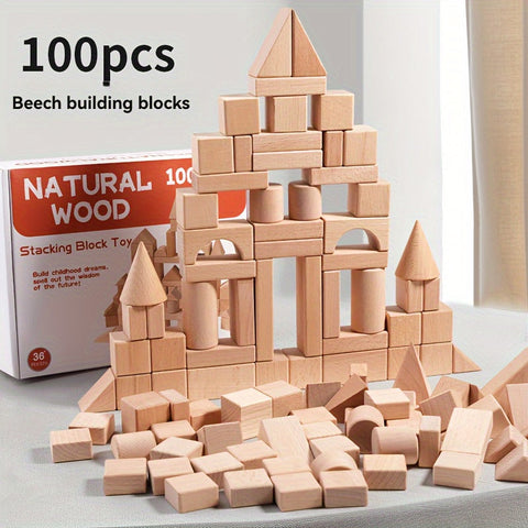 Natürliche Holzbausteine Set - Für kreatives Spiel und Bildung