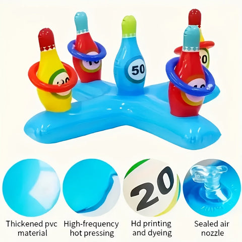 Aufblasbares Wasser Bowling Set – Lustiges Poolspiel für Alle