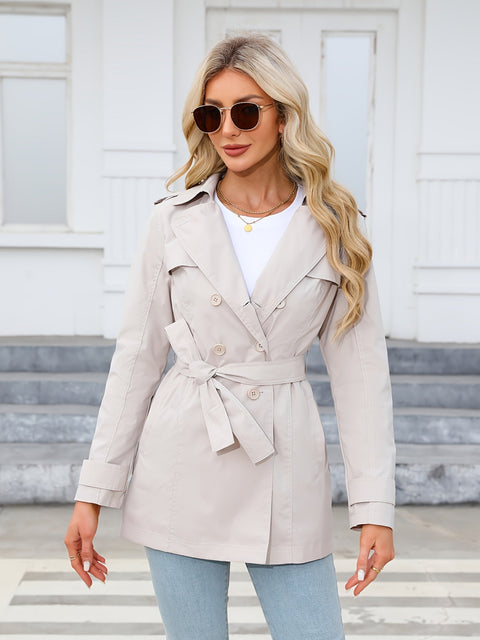Zeitloser Doppelreiher-Trenchcoat – Stilvoll und Komfortabel für den Frühling und Herbst