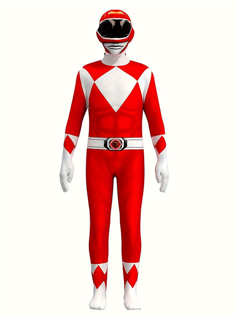 Power Ranger Kostüm – Roter Ranger Cosplay für Kinder