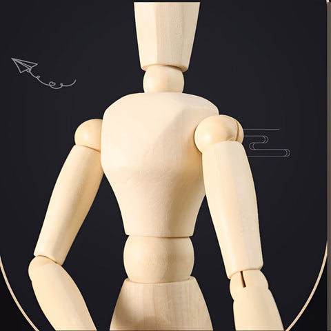 Aprikosen Holz Kunstmannequin – Flexibel und Natürlicher Look