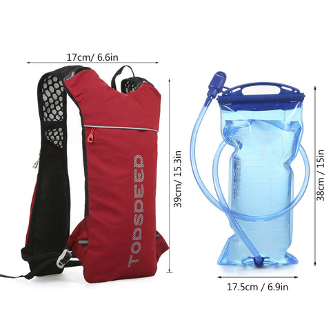 HydroPack Leichter Hydratationsrucksack - 2L Wasserreservoir für Laufen, Radfahren & Wandern