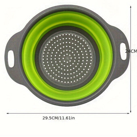 Faltbare Silikon-Sieb-Set – Perfekt für Pasta, Gemüse und Obst