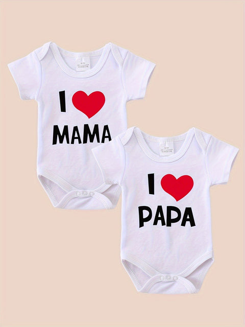 Liebenswerte Baby-Body-Set – Perfekt für Sommertage mit Mama und Papa