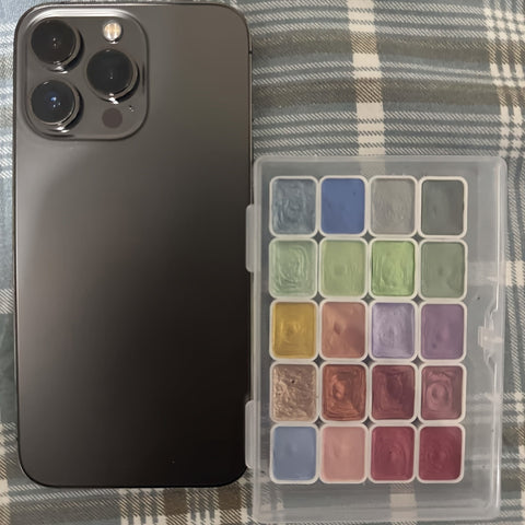 Perl Wasserfarben Set – 20 Farben in fester Form für Malerei und Kalligrafie