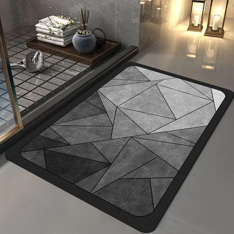 Luxuriöse geometrische Badmatte - Für stilvolle Badezimmer