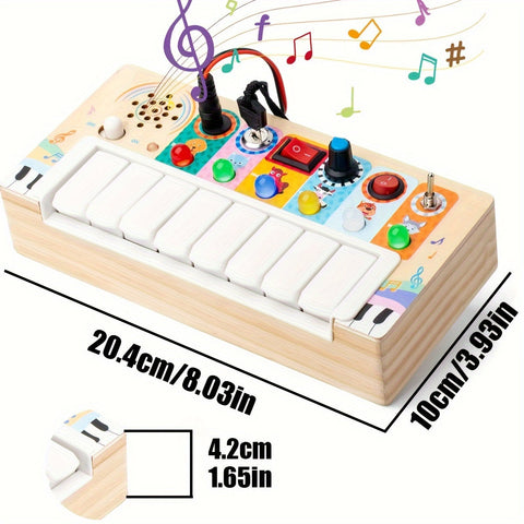 Bildungs Musik Spielbrett für Kinder - Lernen und Spielen mit Geräuschen und Lichtern
