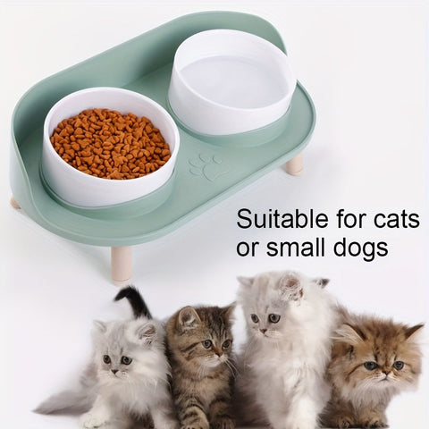 Erhöhte Doppelte Futterschüssel für Haustiere – Komfortables und Gesundes Essen für Katzen und Hunde