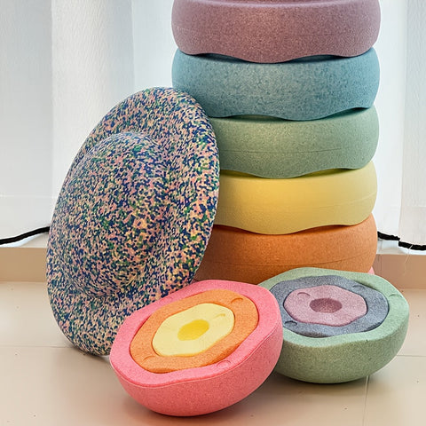 Set von 6 Bunten Balance Boards – Ideal für Kraft, Koordination und Training