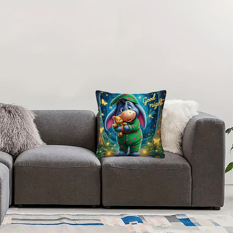 Eeyore Plüsch Kissenbezug - Verspielt Doppelseitiges Design mit Reißverschluss für Wohnzimmer und Schlafzimmer