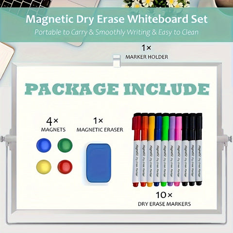 MagniBoard Magnetisches Whiteboard - Tragbar und Doppelseitig mit Ständer