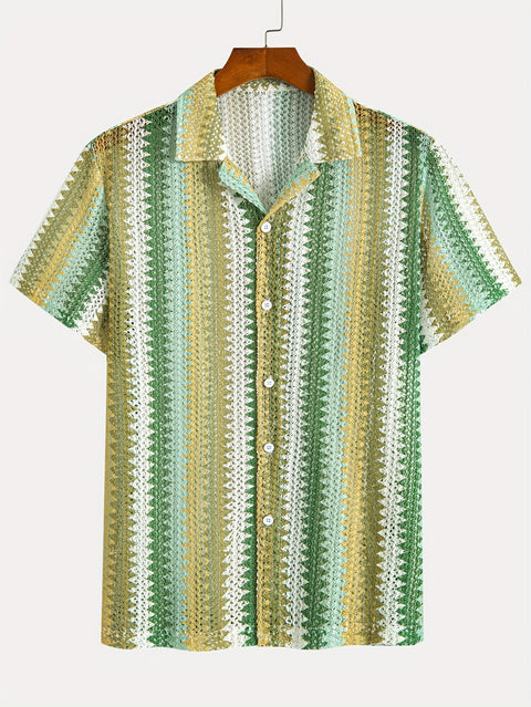Herren Sommer Casual Kurzarmshirt – Gewebe für einen Frischen Look