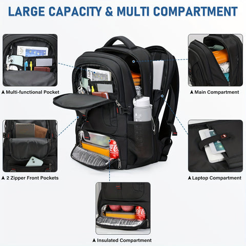 Multifunktionaler Rucksack - Geräumig, praktisch und ideal für Arbeit oder Reisen